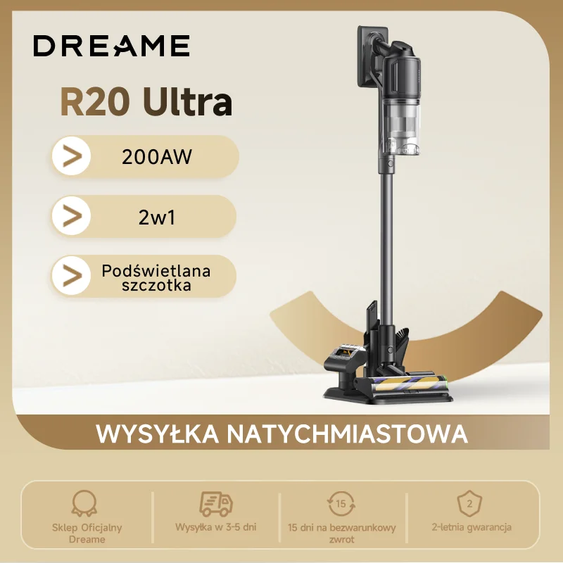 Bezprzewodowy odkurzacz pionowy Dreame R20 Ultra  z Polski za $219.34 / ~832zł