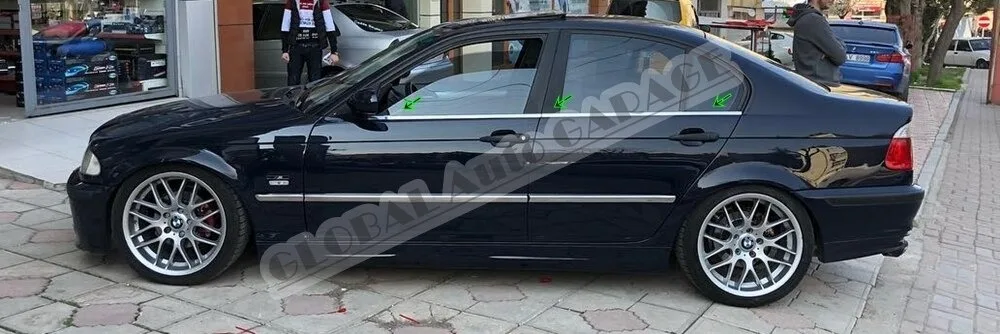 

Для Bmw E46 1998-2005 4 шт. хромированное Окно Литье Окно рамка каркас автомобильный аксессуар диффузор разветвитель автостайлинг