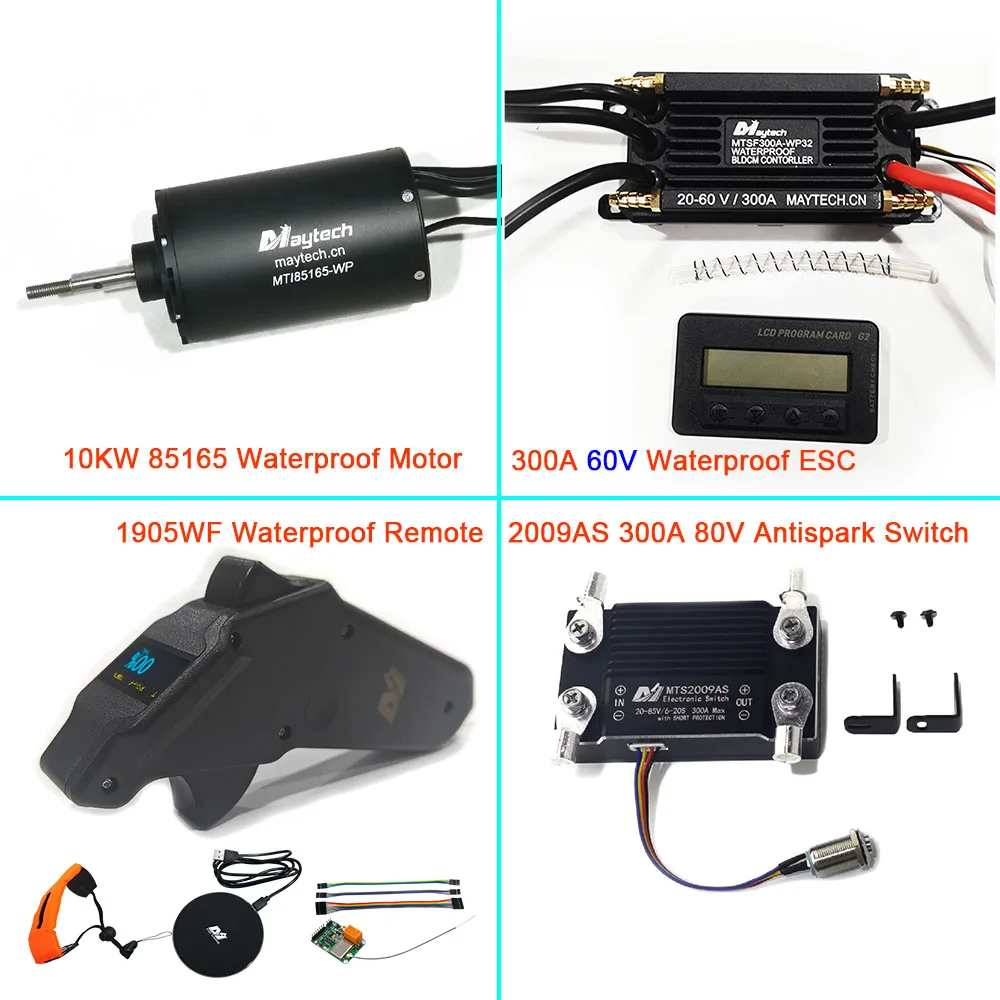 

Водонепроницаемый Электрический двигатель для серфинга Maytech 85165 кв контроллер двигателя А 60 75 в водонепроницаемый пульт дистанционного управления