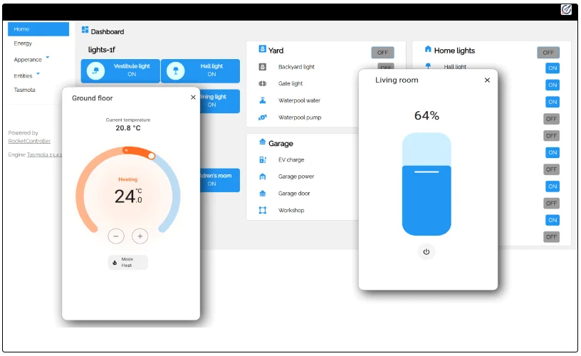 ESP32 - Wi-Fi Bluetooth TASMOTA 스마트 홈 시스템, 홈 어시스턴트용 4개의 릴레이 컨트롤러 보드. ESP32R4.