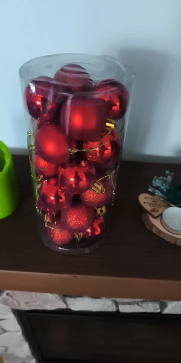 24 Uds. Bolas de Navidad de 3/4/6CM, bola grande, adornos colgantes para árbol de Navidad para decoración de fiesta, accesorios de regalos de Navidad de Año Nuevo 2025 photo review