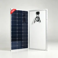 Panneau solaire en verre trempé 100W, modules PV portables à haute efficacité, 100 watts, étanches, pour batteries 12V, caravane, camping-car, bateau, yacht, marine, toit de maison. 1