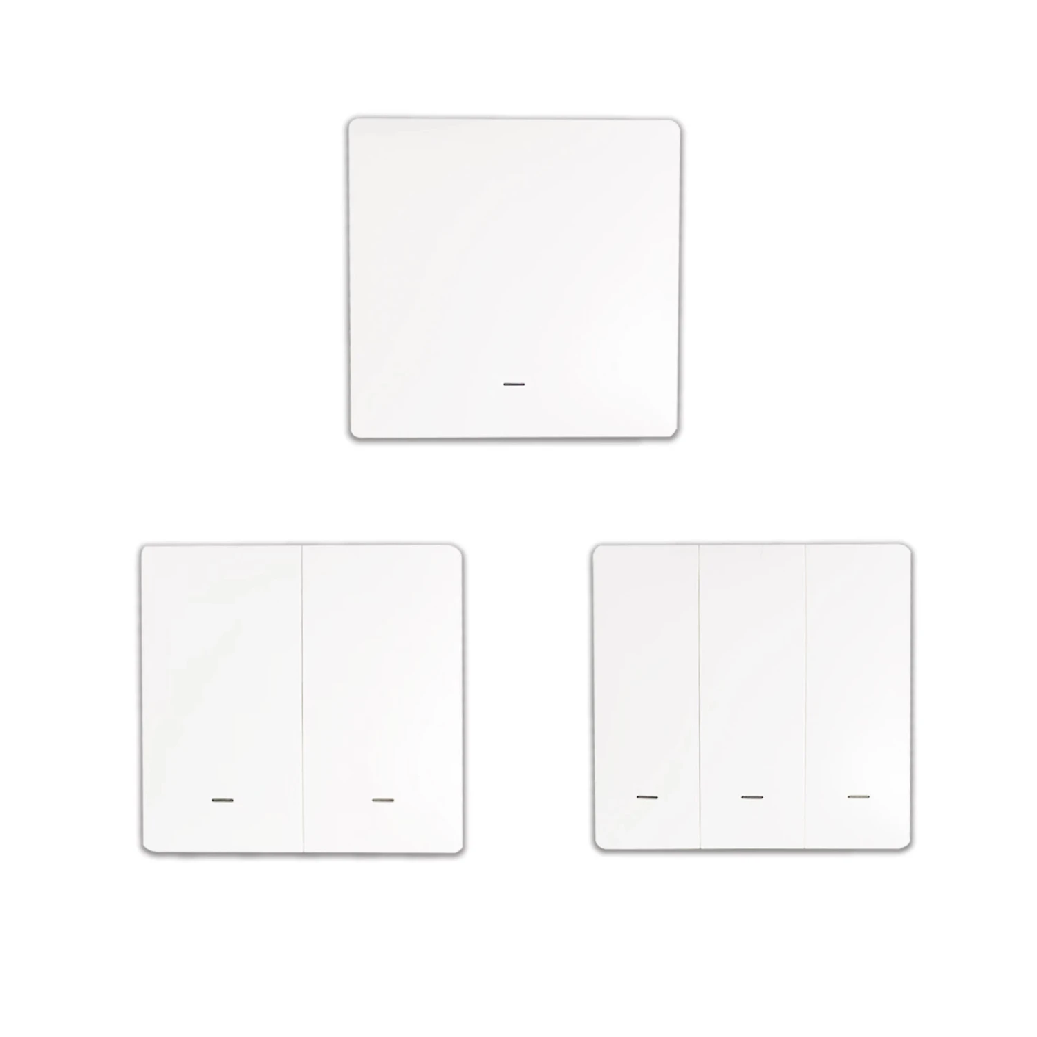 

Shejuety Tuya 86 Single fire/Zero fire Wall Button Intelligent Switch, 2.4GWiFi Network Suitable for Alexa/Google Voice Matching