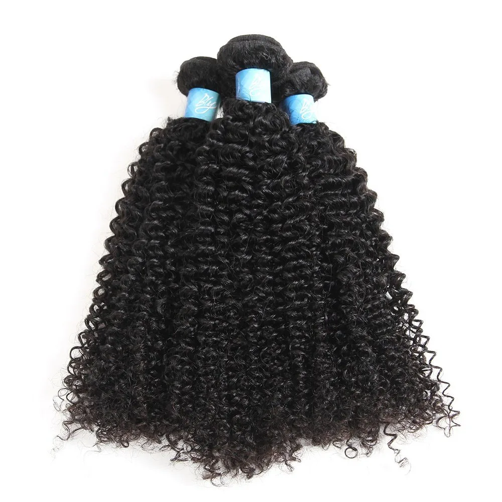 Mygoden Kinky Curly Human Hair Bundle Unprocessed Human Hair Curly Weave Weft Bundle Extensions Raw Bundles