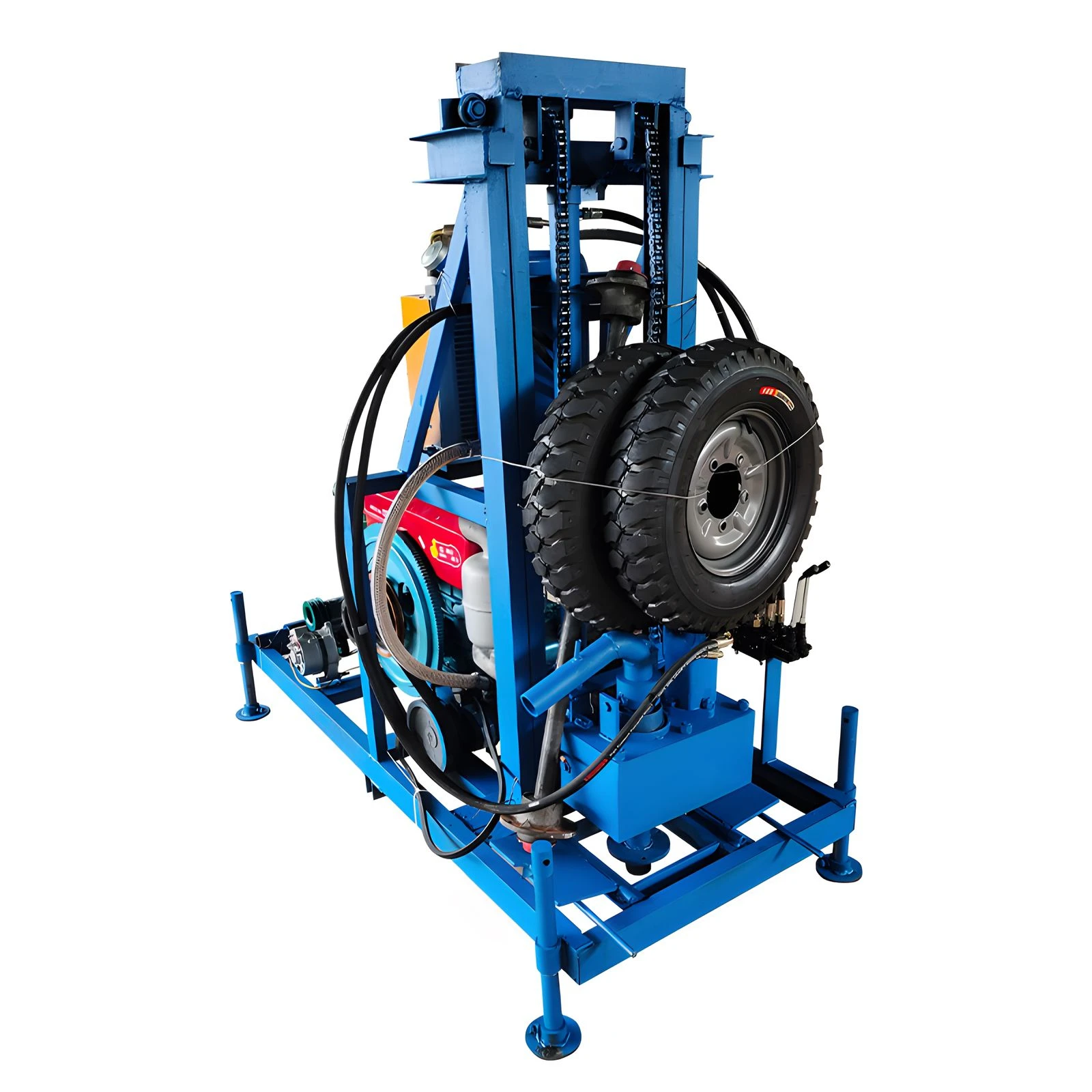 Factory direct sales of diesel hydraulic drilling rigs, 100m ultra-deep water well drilling rigs 4