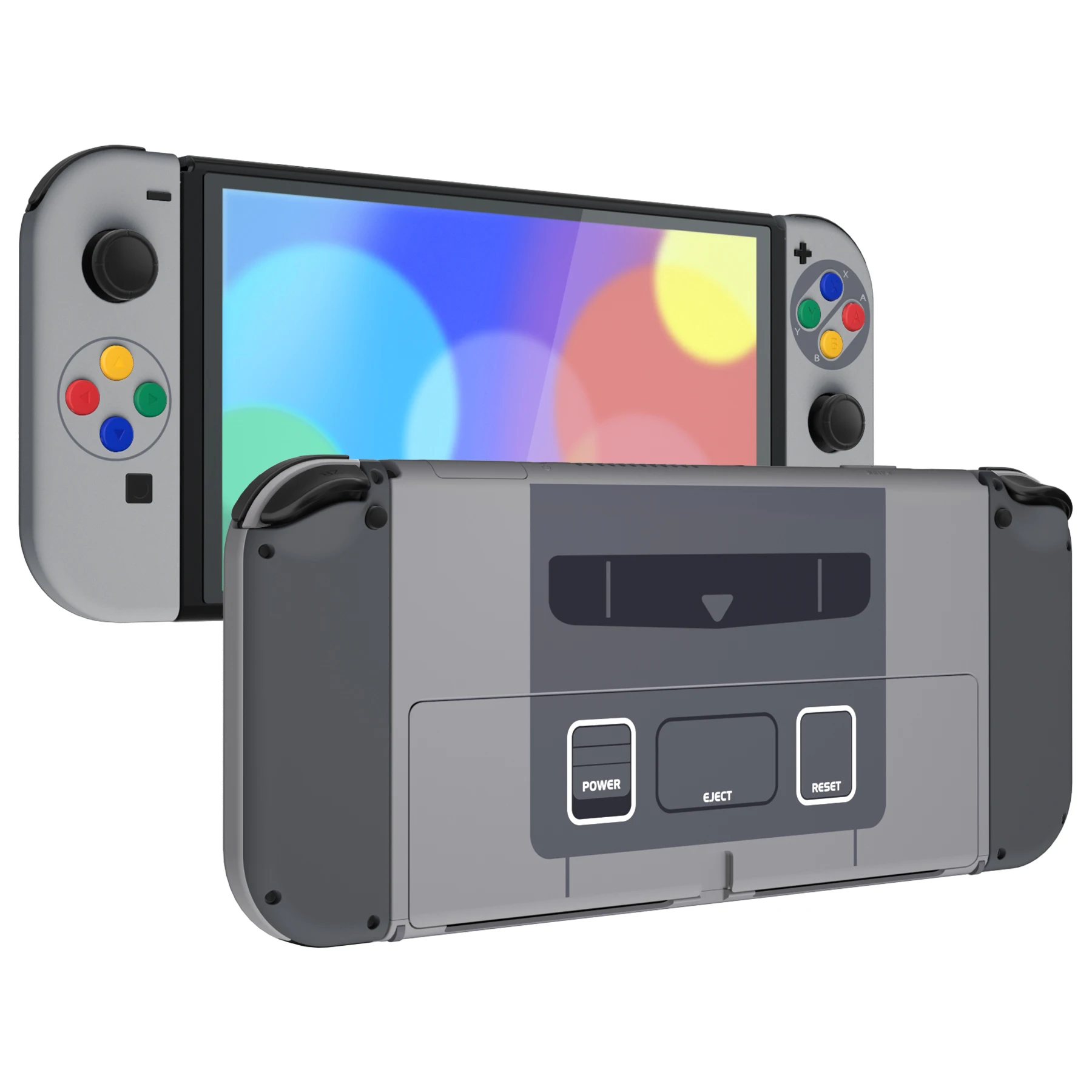 Placa Traseira de Substituição, Metal Kickstand, Joycon Habitação, Botões para OLED