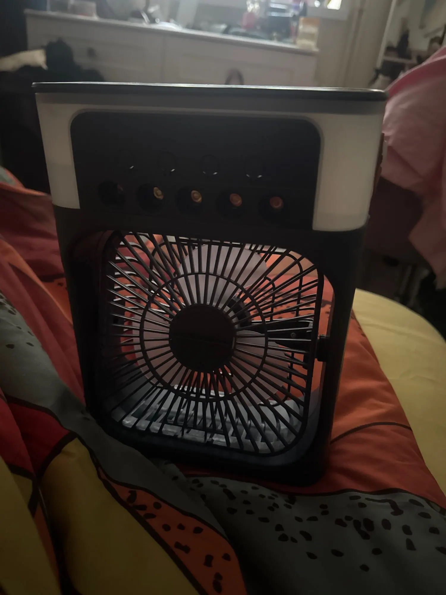 3-in-1 Portable Air Cooler Fan – LED Night Light, Humidifier & USB-Powered Mini AC