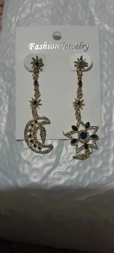 Star and Moon Earrings | Elegant Asymmetric Design photo review