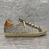 Classical GOLDEN Shoes Designer Women's GOOSE Sneakers Gold Silver Glitter Leopard Leather Graffiti Style Shoe 4