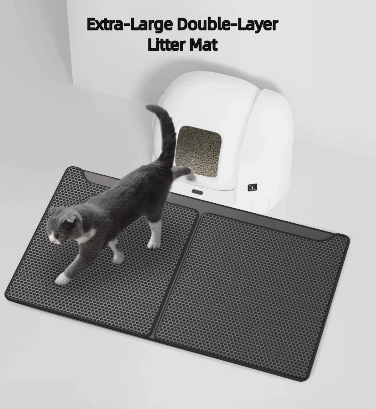 Double Layer Cat Litter Mat – Waterproof Anti-Tracking Litter Trapping Mat, Easy Clean, Non-Slip, for Indoor Cats 1 Double Layer Cat Litter Mat – Waterproof Anti-Tracking Litter Trapping Mat, Easy Clean, Non-Slip, for Indoor Cats 1