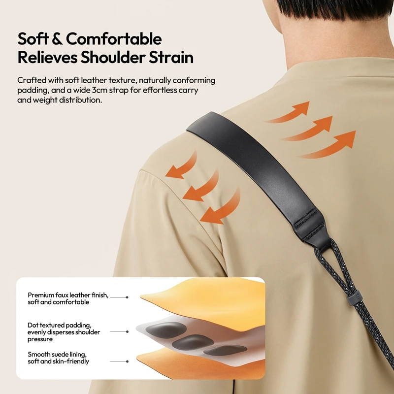 울란지 CSS2 유-스냅 카메라 숄더 스트랩 라이트 DSLR 카메라용 넥 스트랩 퀵 릴리즈 스트리트 아웃도어 여행 브이로그 사진 촬영용