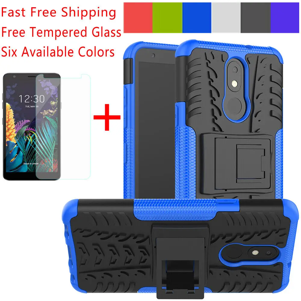 

Shockproof Stand Rugged Case Cover For LG Aristo 4+Plus/Prime 2/Neon/Escape Plus/Journey LTE/Arena 2/Tribute Royal/K30 2019 X2