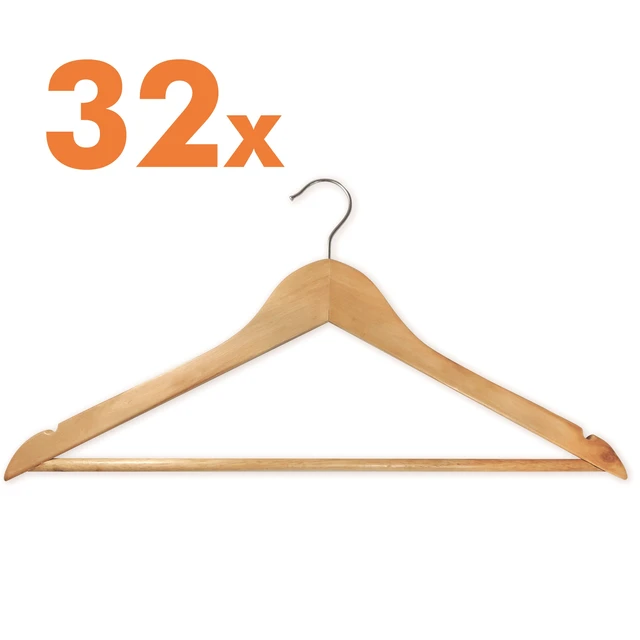  Percha de ropa de madera maciza, colgador de ropa de madera,  chaqueta / camisa / pantalones, juego de perchas antideslizantes Cantidad:  10 piezas de eucalipto, modelo antideslizante : Hogar y Cocina