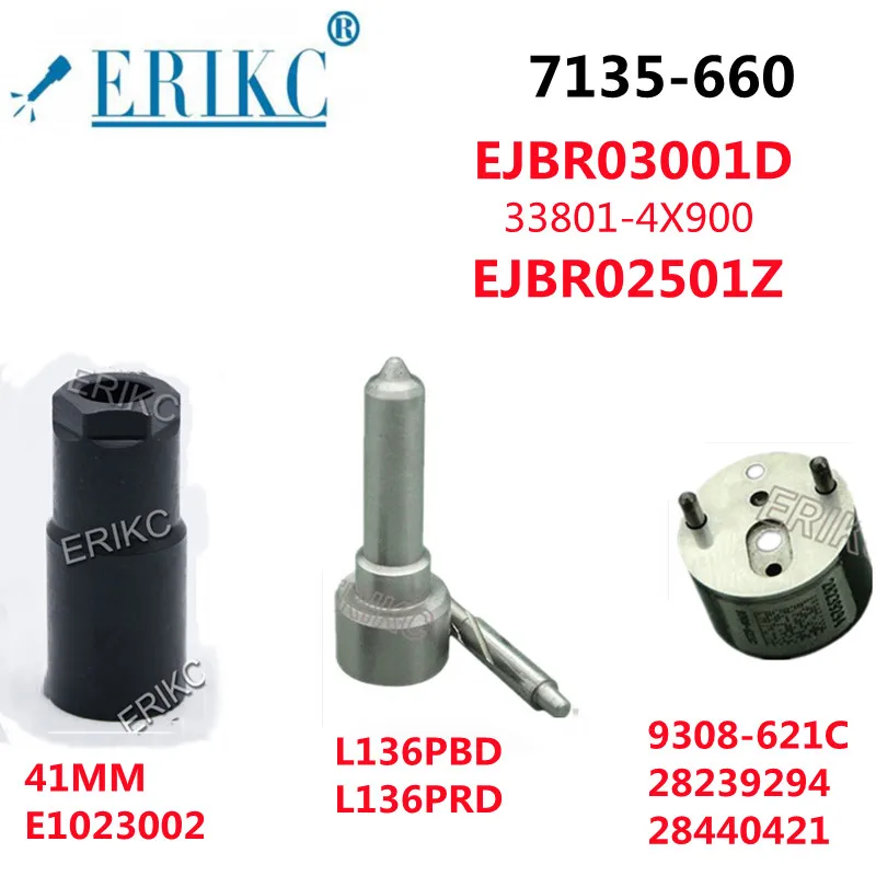 

7135-660 EJBR03001D EJBR02501Z NOZZLE L136PBD L136PRD + 9308-621C Repair FOR KIA Bongo 2.9L CRDi Pick-up (144bhp) 33801-4X900