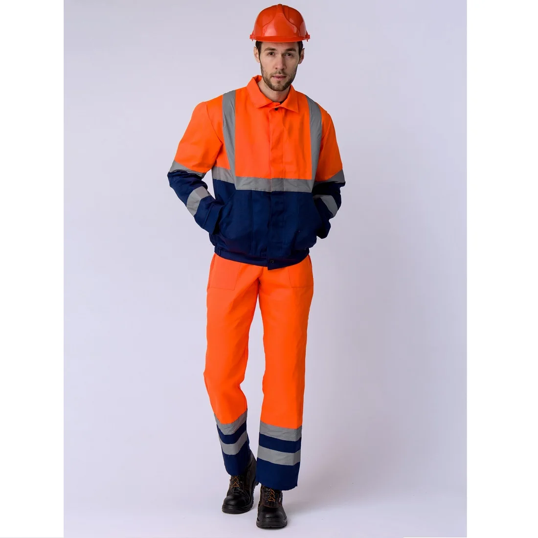 Suit worker "Roadman" with semi overalls Orange R. 64 66/182 188 AliExpress