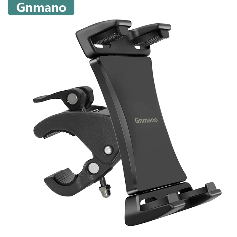 Gnmano-tablet Universal Stand Mount Bracket Gym Treadmill Bike Handlebar Clip Sports Suporte Ajustável para Ipad Pro 413
