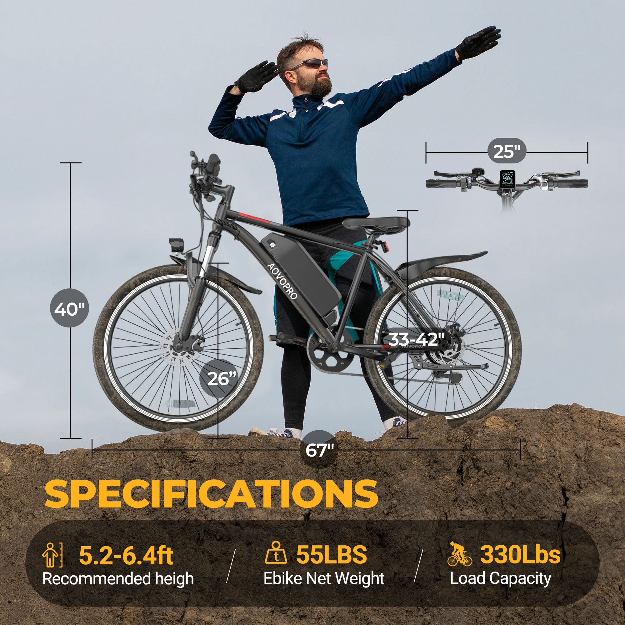 26 Inch Outdoor Electric Bike Electric Mountain Bike 500W High Speed Motor 48V 9Ah Removable Battery Adult Off-Road Commuting E-Bike 2 26 Inch Outdoor Electric Bike Electric Mountain Bike 500W High Speed Motor 48V 9Ah Removable Battery Adult Off-Road Commuting E-Bike — Image 2