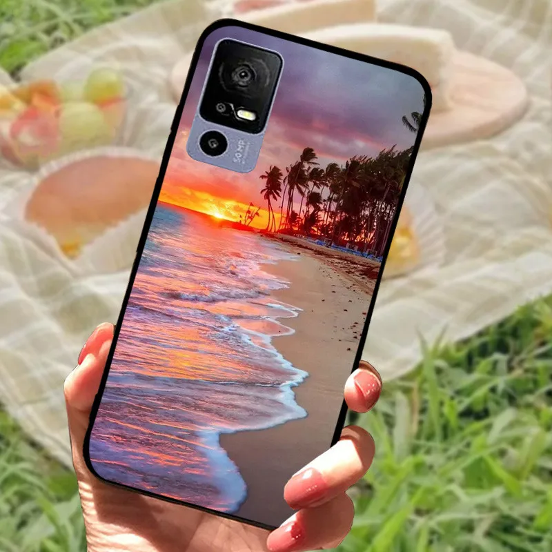 Sleek Black Shockproof Soft TPU Phone Case - Elegant Fashionable Protection