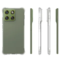Air Cushion Shockproof Silicone TPU Back Cover Case for Motorola Edge 70 (Clear Airbag Case)