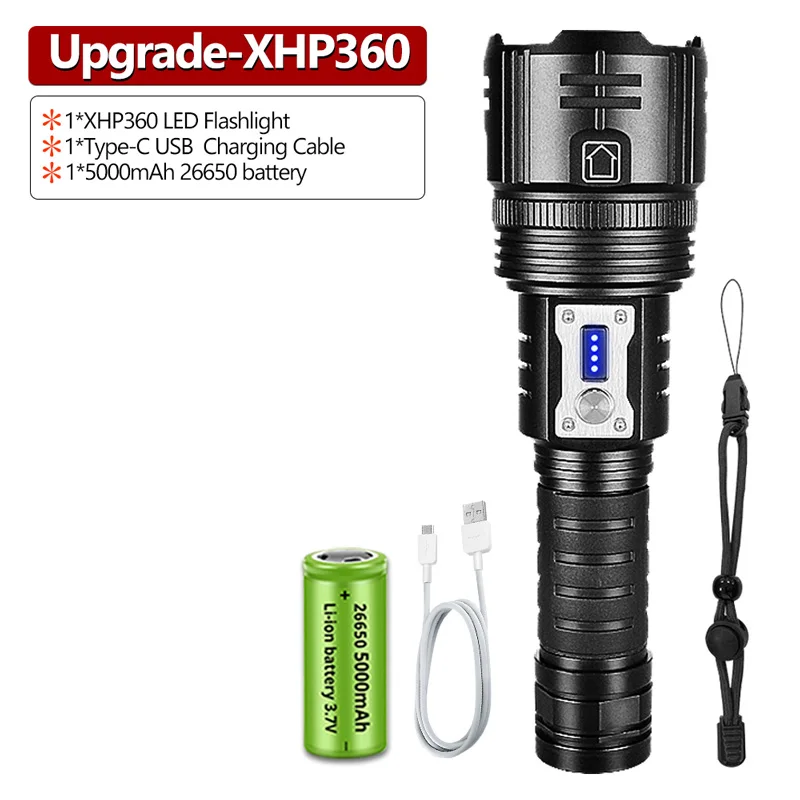 Comprar Super XHP199, la linterna LED más potente, linterna LED recargable,  linterna de alta potencia, linterna 18650 26650