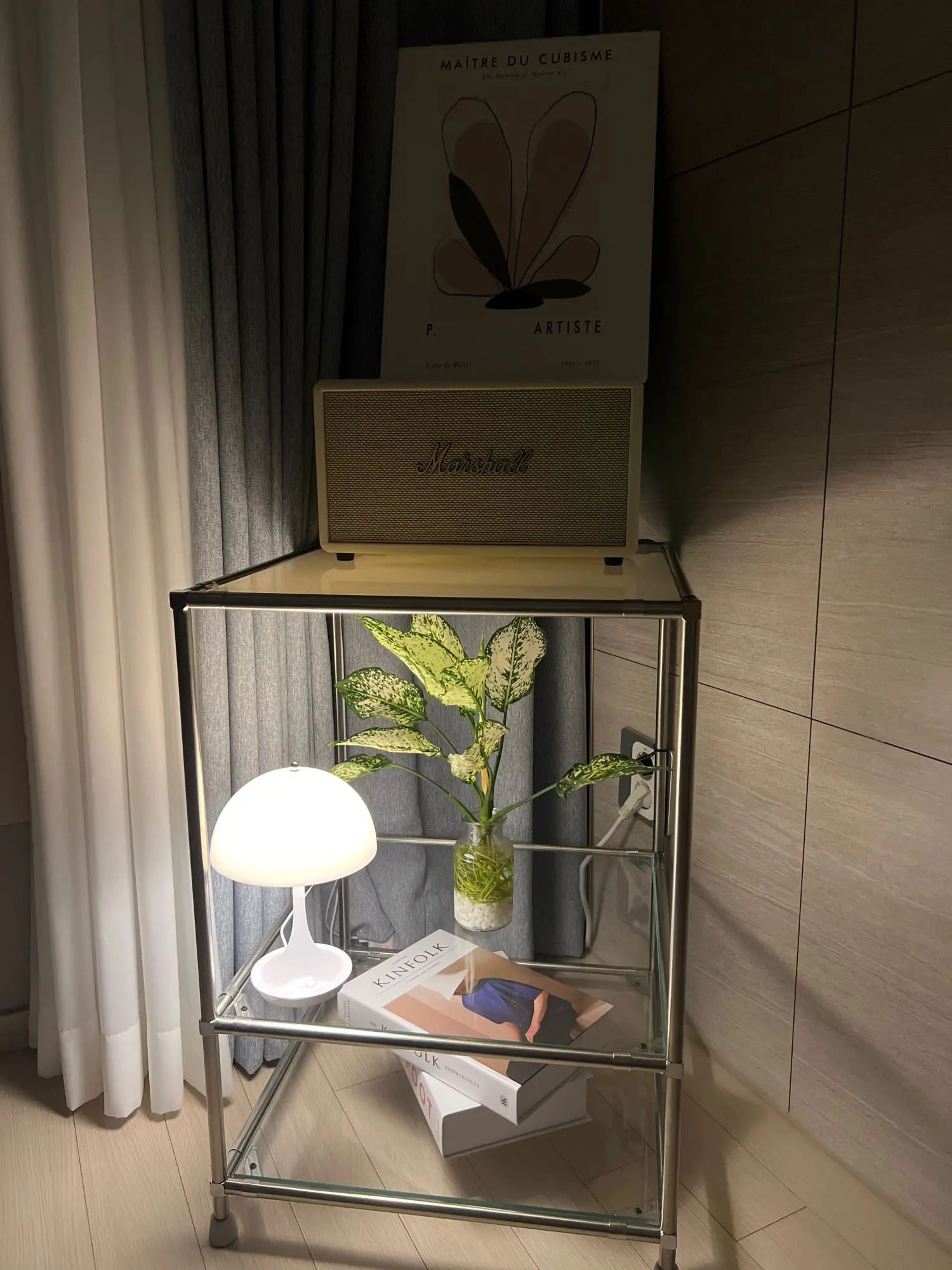 White Mushroom Desk Lamp, customer photo