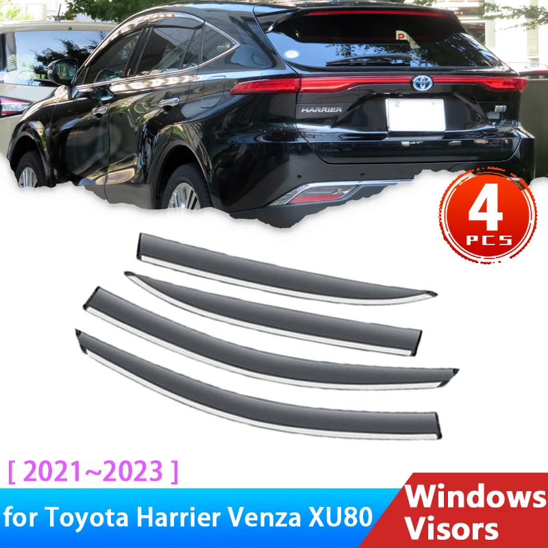 Deflectors For Toyota Harrier Venza Xle Xu80 2021 2022 2023 Accessories Car Side Window Visors
