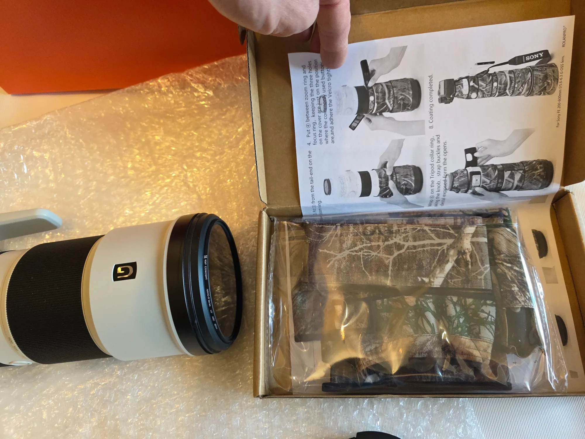 ROLANPRO Lens Coat for Sony FE 200-600mm F5.6-6.3 G OSS Lens Cover