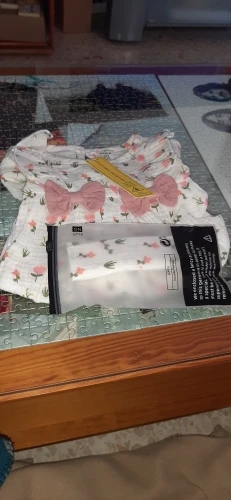 Baby Floral Bow Long-Sleeve Jumpsuit & Headband Set, 0–6M photo review