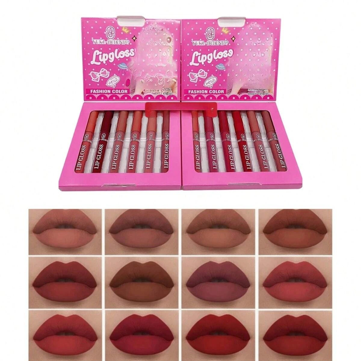 Set 6 Labiales Gloss Tipo Matte
