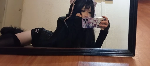 Black Cat Coat and Jumpsuit Set - Kawaii Coquette photo review