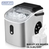 SIMZLIFE Countertop Ice Maker Machine with Handle, 26 lbs/24H, 9 Cubes in 6 Mins, Auto-Cleaning Portable Ice Maker,Silver 1