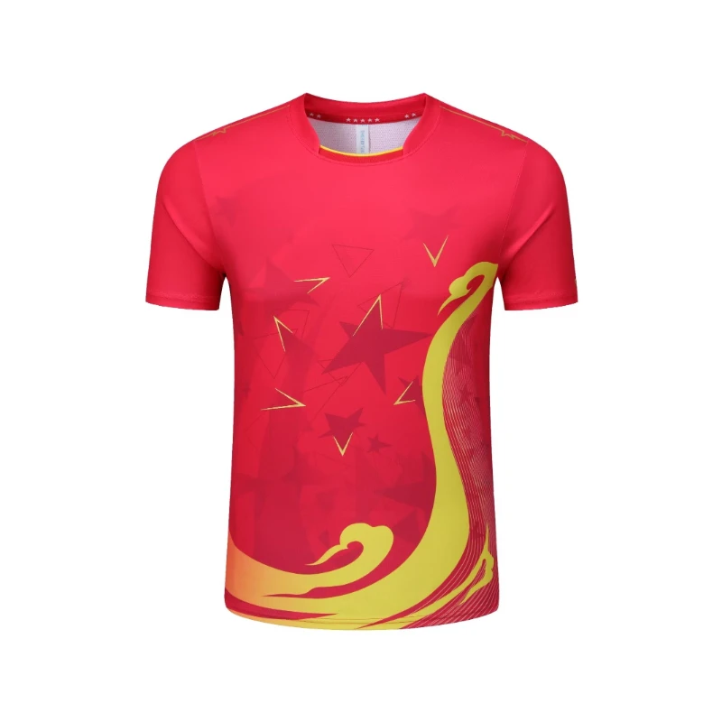 Badminton Shirt Men Women Table Tennis Clothing Child Boys Short Sleeve Golf Ping Pong Polyester Jersey Print Tee