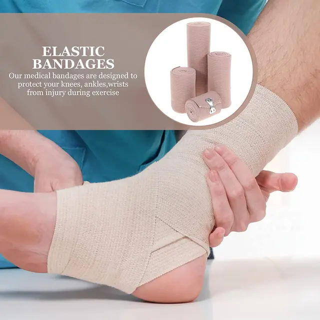 High Elastic Compression Bandage with Clip Closure Tendon Sports Tourniquet Basketball Ankle Support Knee Pad Fitness Bandage 3