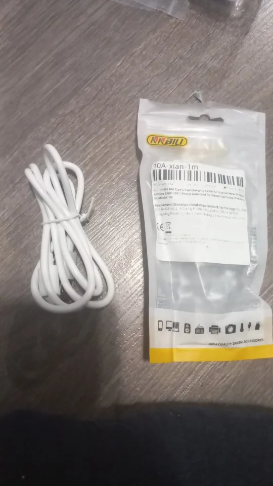NNBILI 10A Type C Fast Charging Cable for Huawei Mate 60 Mobile Phone 120W USB-C Phone Data Cord not xiaomi、iphone、samsung photo review