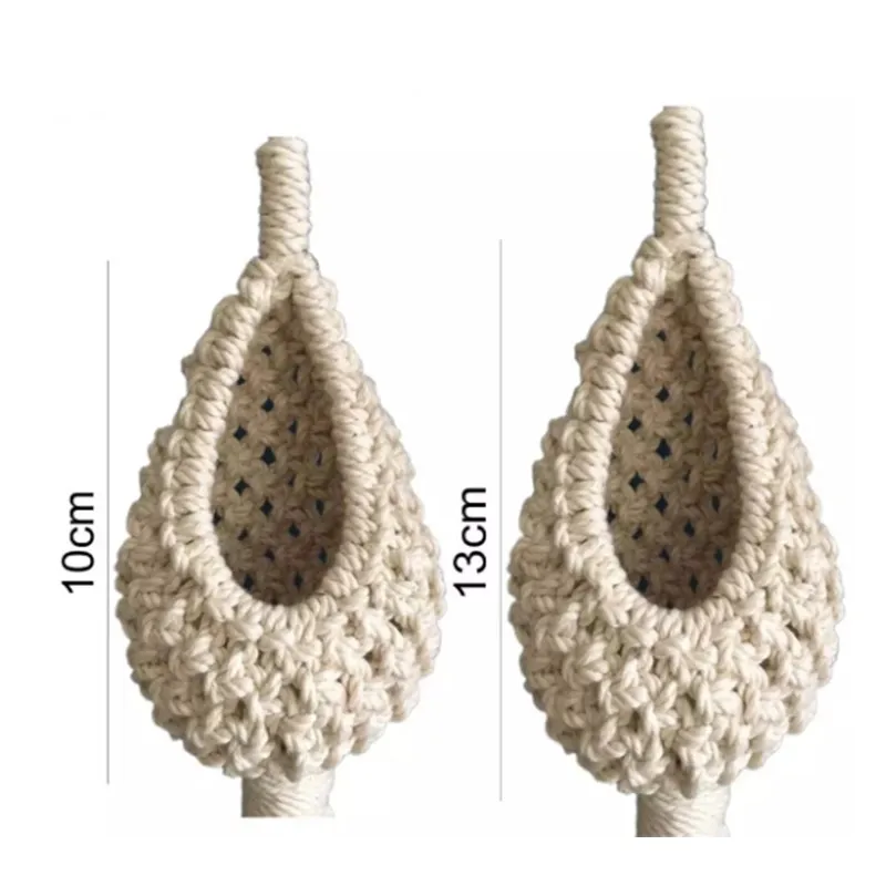 2Sizes Nordic INS Hanging Basket Pineapple Shape Handmade Boho Landscaping Cotton Macrame Flower Planter Living Room Balcony Dec hanging flower planter