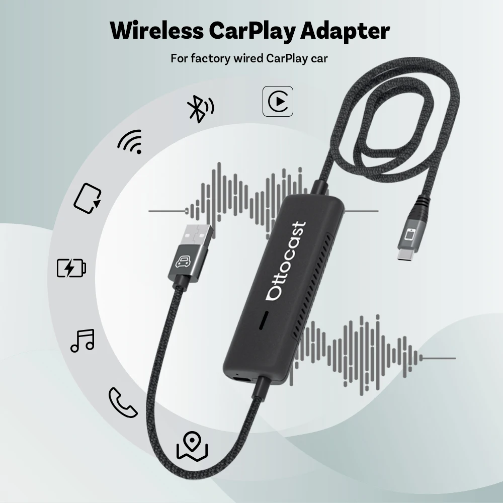 【新品】Ottocast MirrorTouchワイヤレスCarPlayアダプタ Amazon.com: OTTOCAST Mirror Touch Wireless CarPlay Adapter