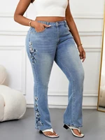 Plus Size High Waist Curvy Fit Vintage Stretch Denim Jeans