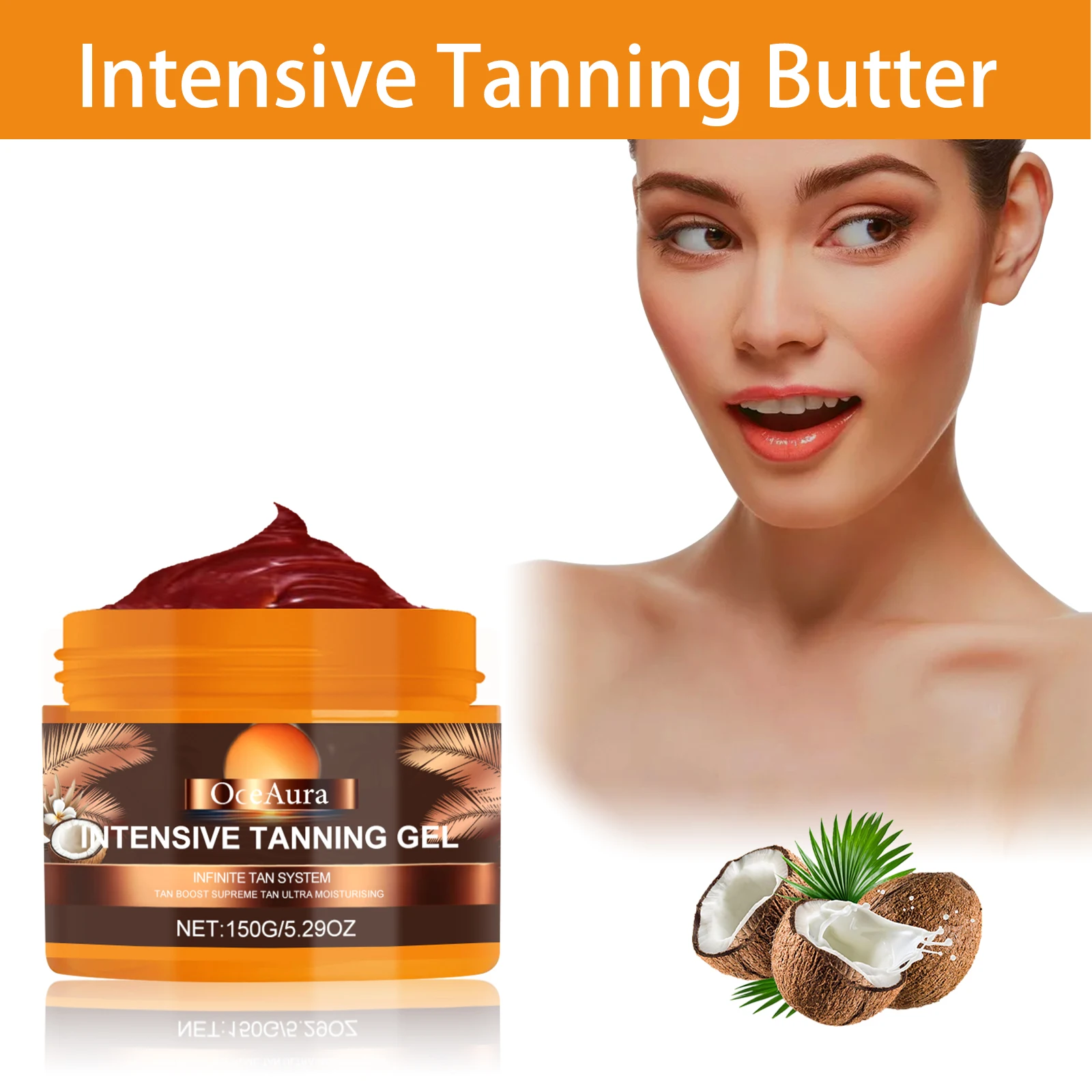 Gel abbronzante intensivo Nutrire la pelle Idrata Riparatore Bronzante senza sole Booster Abbronzante Lettino estivo Crema acceleratore abbronzante per spiaggia 4