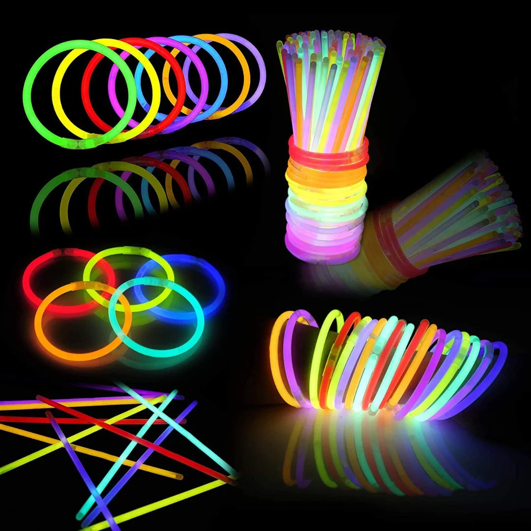 KROWN Palitos Fluorescentes Brillan en la Oscuridad, Pulsera y Collares de Neón, Barritas Luminosas para Fiestas, Cumpleaños, Discotecas, Pulseras Luminosas Brillantes, Suministros para Fiestas| | - AliExpress