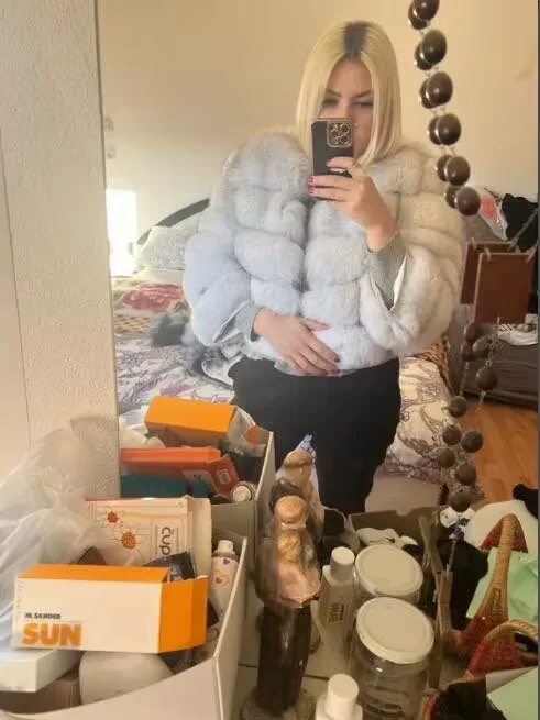 Real Fox Fur Coat Winter Jacket Women O-neck Thick Fashion 2025 Natural Fox Fur Raccoon Outerwear Warm Luxury Female Plus Size photo review