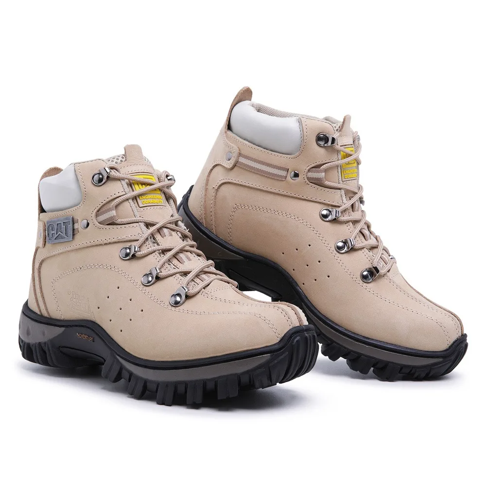 Coturno Bota Caterpillar California Couro Palmilha Gel Promoção