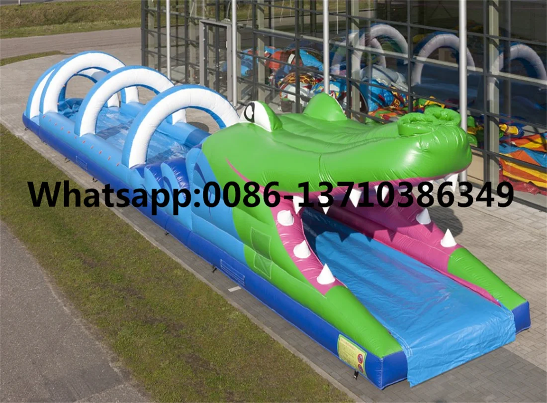 

18L commercial hot-selling outdoor inflatable water, crocodile pool slide BD-092