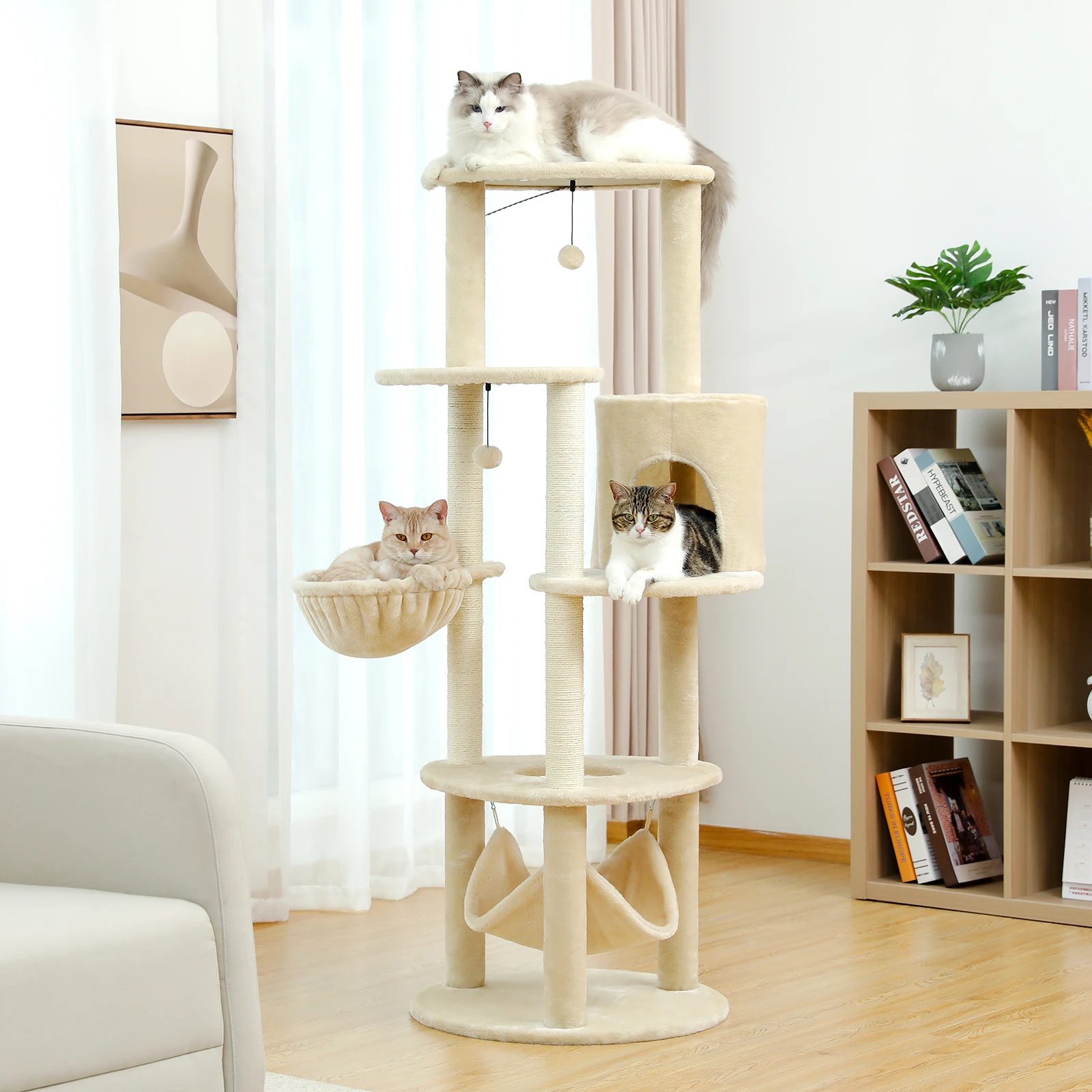 bookshelf attractive cat trees