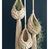 2Sizes Nordic INS Hanging Basket Pineapple Shape Handmade Boho Landscaping Cotton Macrame Flower Planter Living Room Balcony Dec 1