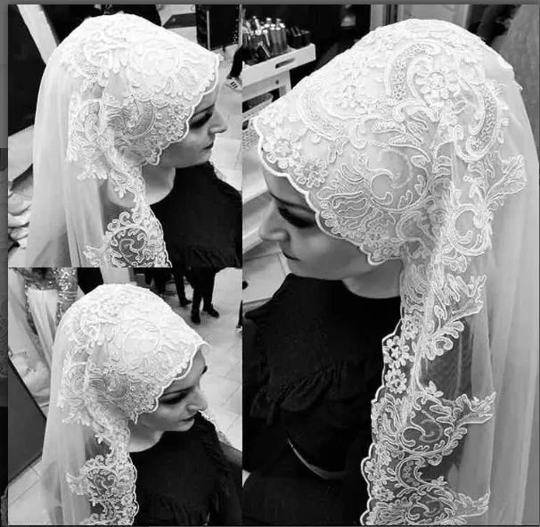 Luxury Arabic Muslim Wedding Veils Women White Crystals Bridal Veils Wedding  Accessories Dubai Voile Mariage - AliExpress