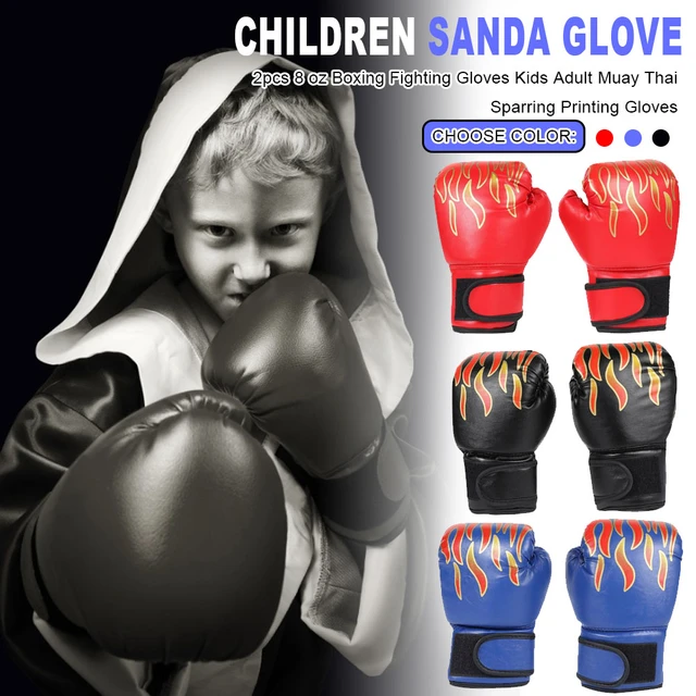 Manoplas de boxeo Guantes de boxeo para niños Guantes de entrenamiento de  Kick Boxing para niños Mua Suten Manoplas de boxeo