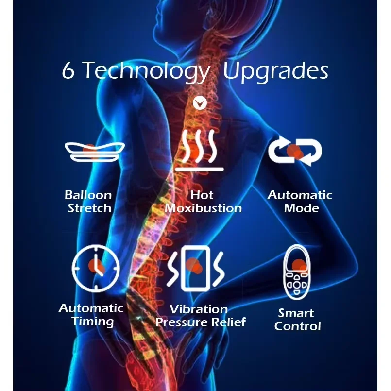 Lumbar Massager Waist Traction Device for Back Pain Relief
