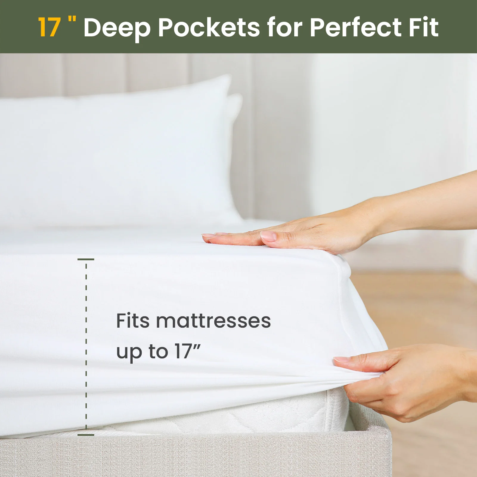 Premium Waterproof Mattress Protector with Deep Pockets