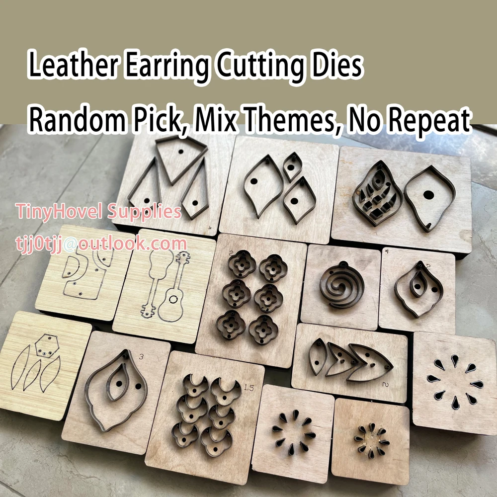 Leather Earring Cutting Dies Combination, Random Pick, Mix