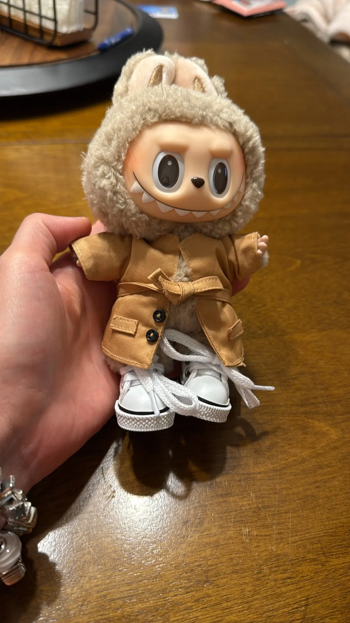 Labubu Doll Clothes: 15/17CM Spring/Autumn Trench Coat with Belt photo review